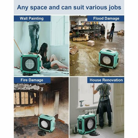 Alorair Air Filter System PUREAIRO HEPA MAX 770 GREEN INDUSTRIAL AIR SCRUBBER PureAiro HEPA Max 770-Green